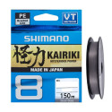 Braided line Shimano Kairiki 8 PE Steel gray 150m 0,06mm 5,30kg