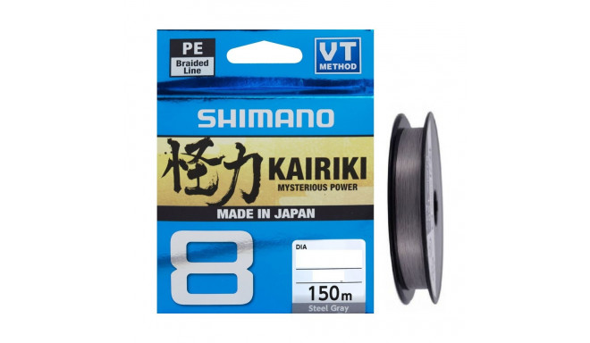 Nöör Shimano Kairiki PE Steel gray 150m 0,06mm 5,30kg