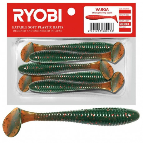 Soft lure Scented Ryobi Varga 96mm CN003 4pcs
