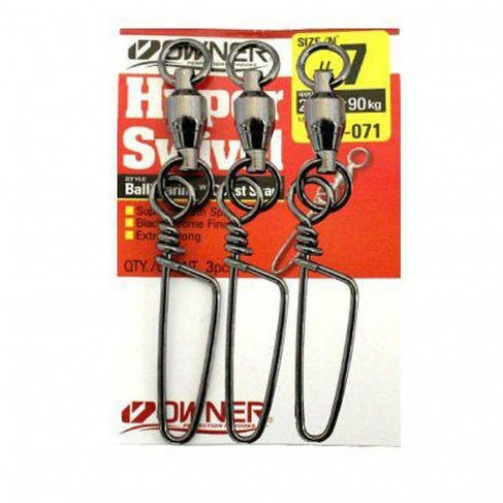 Hyper ball bearing swivel w/ coast lock snap nr.3 36kg. 5159-031