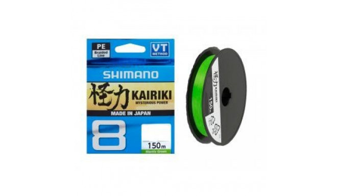 Braided fishing line Shimano Kairiki PE Mantis green 150m 0,215mm 20,80kg