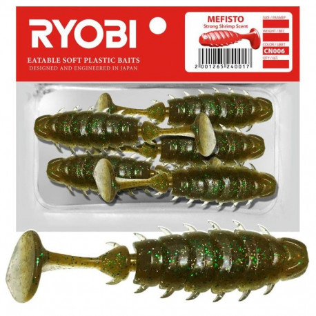 Soft lure Scented Ryobi Mefisto 60mm CN006 5pcs
