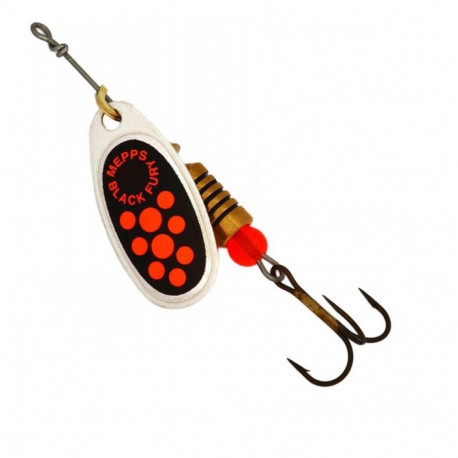 Spinner MEPPS BLACK FURY-3 6,5g silver/orange dots