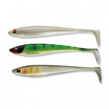 Soft lure Daiwa PX DuckFin Shad UV&Nature Set 9.0cm 7pcs