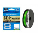 Braided fishing line Shimano Kairiki 8 PE Mantis green 150m 0,20mm 17,1kg