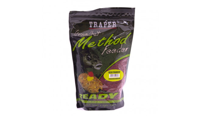 Groundbait TRAPER Method Feeder Ready Fresh Strawberry 750g