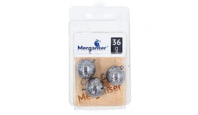 Jig sinker RB, 28 g, värvimata, 3 tk, Merganser