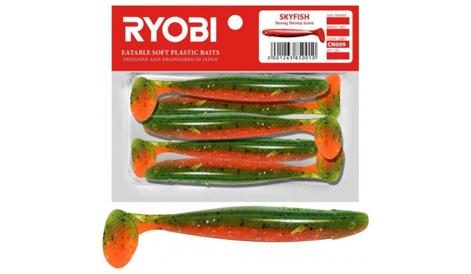 Soft lure Scented Ryobi Skyfish 88mm CN009 5pcs