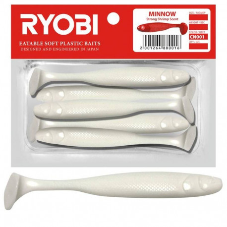 Soft lure Scented Ryobi Minnow 93mm CN001 5pcs