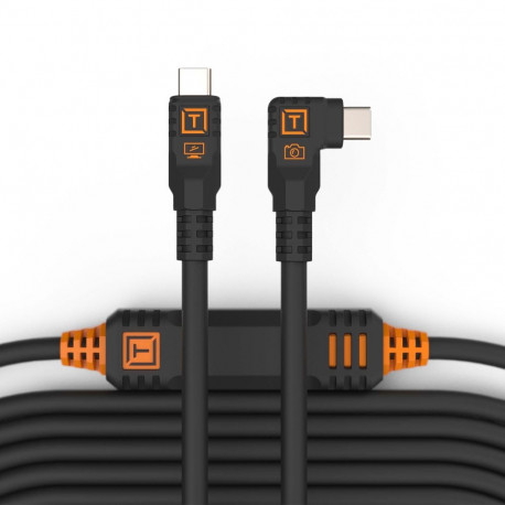TetherPro USB-C to USB-C 9.4m täisnurkne must
