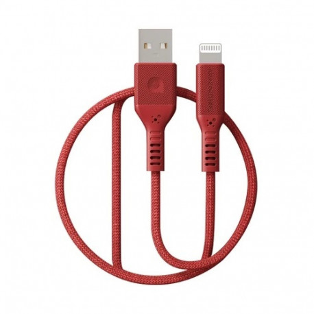 USB Cable - Premium MFI certifield Cable USB Lightning 1.2m, Red