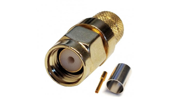 RPSMA-male Crimp Connector for RG6 Cable