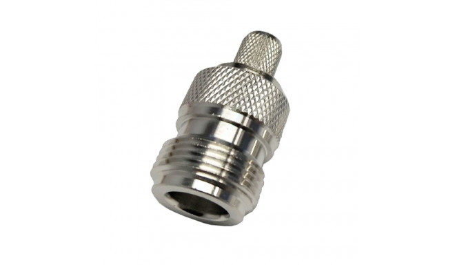 N-female Crimp Connector for RG6 Cable