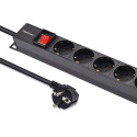 Qoltec Aluminum PDU for RACK | 16A |  16 x SCHUKO| Vertical | 1.8m