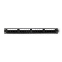 Qoltec Patch Panel RACK | 24 Ports | cat.6 UTP | Black