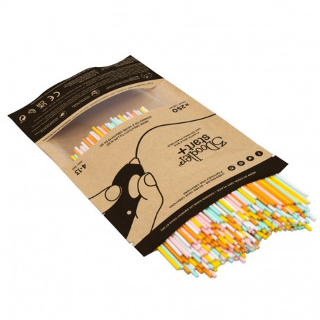 3Doodler Start Eco Plastic - Fire and Ice Mixed Bag 250 Compostable plastic Orange, Turquoise, White