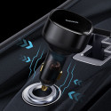 Baseus car charger Enjoyment Retractable 2w1 30W black with cable 2x USB-C
