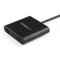 StarTech.com USB 3.0 to Dual HDMI Adapter - 1x 4K 30Hz &amp; 1x 1080p - External Video &amp;