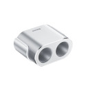 Baseus CRDYQ-0S splitter 2x cigarette lighter socket 80W 2x USB-A 3.1A - silver