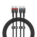 Baseus Cafule USB-C / USB-C cable 100W 1 m - red-black and black-gray (2 pcs.)