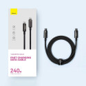 Cable USB C - USB C 480Mb/s 240W 3m Baseus Tungsten Gold CAWJ040101 - black