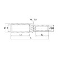 Bimetallic Connector (Link) Al+Cu, for 50+35mm2 Cables, 10pcs