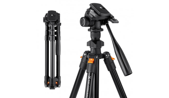 K&F Concept K234A0 video tripod with 3D head and phone holder