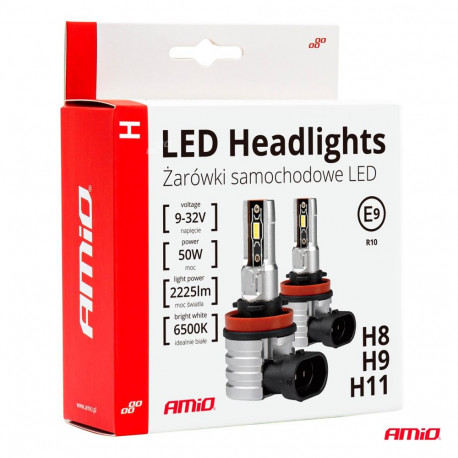 Pirnid led 2tk H8/H9/H11/ seeria 9-32V