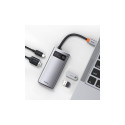 Baseus Metal Gleam Series 4-in-1 Multifunctional Type-C HUB Docking Station Gray(Type-C to HDMI*1+US