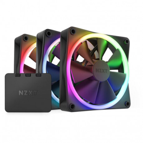NZXT korpuse/toiteploki ventilaator F120 RGB kolmikpakk, must