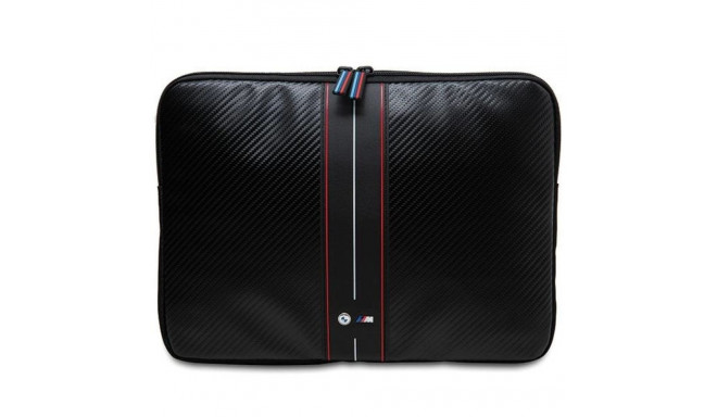 BMW Carbon & Red Stripe sleeve for a 16" laptop - black