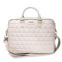 Guess Quilted bag for a 16" laptop - pink