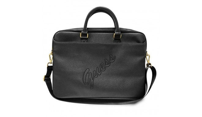 Guess Saffiano Script bag for a 16" laptop - black