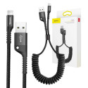 Baseus Spring-loaded cable Lightning 1m 2A (black)