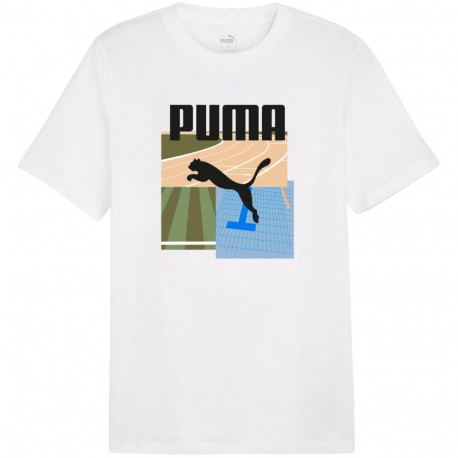 Koszulka męska Puma Graphics Summer Sports Tee II biała 627909 02 S