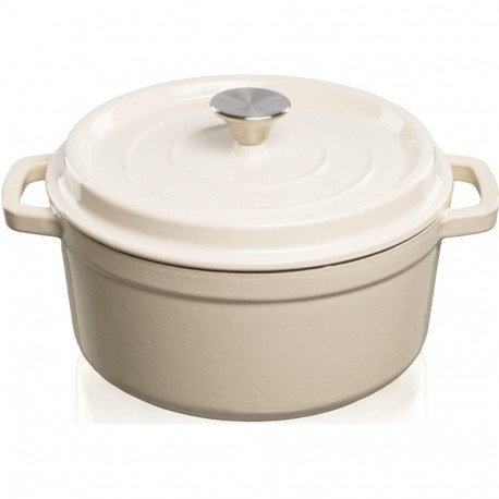 CASSEROLE POT GRAND FEU 4.7L valge