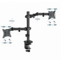 Desk mounted double monitor arm 17-32 inches 9kg