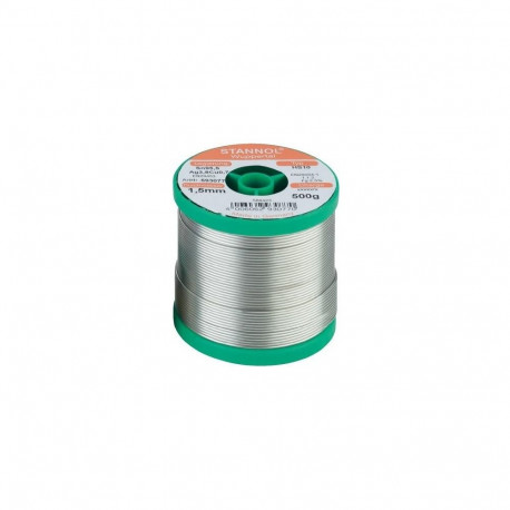Leadfree solderwire 2,7% TSC305 5S 500G Sn96,5Ag3Cu0,5 Ø1,2mm reel, Kristall 511