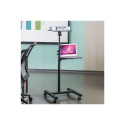 TECHLY Universal Adjustable Trolley for Notebook Projector with Shelf Black