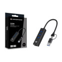 Conceptronic DONN07BA USB to Gigabit Network Adapter with 3-Port USB Hub, USB-A x 3, Wake-on-LAN, 2-