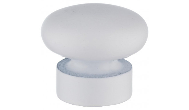 CURTAIN ROD FINIAL FLATBALL D19 M.WHITE