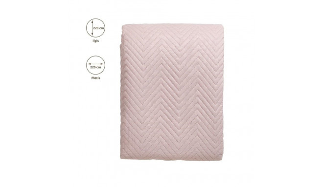 BEDSPREAD MICRO 220X220 CM HERRING PINK