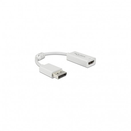 Adapter DisplayPort > HDMI 4K 60Hz passiivne HDR-toega 10cm, valge