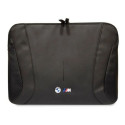 BMW Carbon&Perforated sleeve for a 16" laptop - black