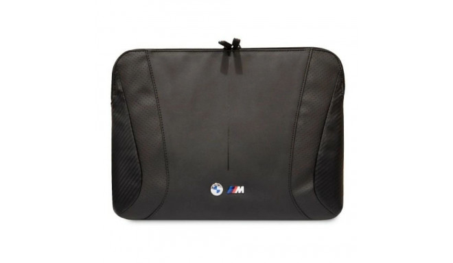 BMW Carbon&Perforated sleeve for a 16" laptop - black