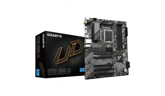 Gigabyte B760 DS3H AX Motherboard - Supports Intel Core 14th Gen CPUs, 8+2+1 Phases Digital VRM, up 