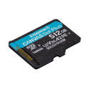 Kingston Technology 512GB microSDXC Canvas Go Plus 170R A2 U3 V30 Card + ADP