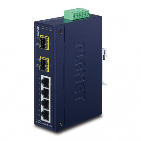 PLANET võrgulüliti ISW-621TF hallatavuseta L2 Fast Ethernet (10/100), sinine