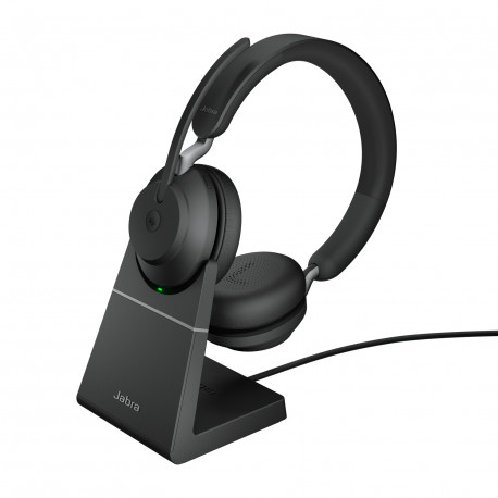 Jabra peakomplekt Evolve2 65 MS stereo USB-A BT laadimisjaamaga, must