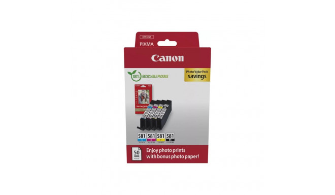 CANON CLI-581 tindikassett must/cyaan/magenta/kollane foto